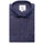 Bronze Horizontal Stripes on Navy Cotton Linen Half Sleeve Shirt