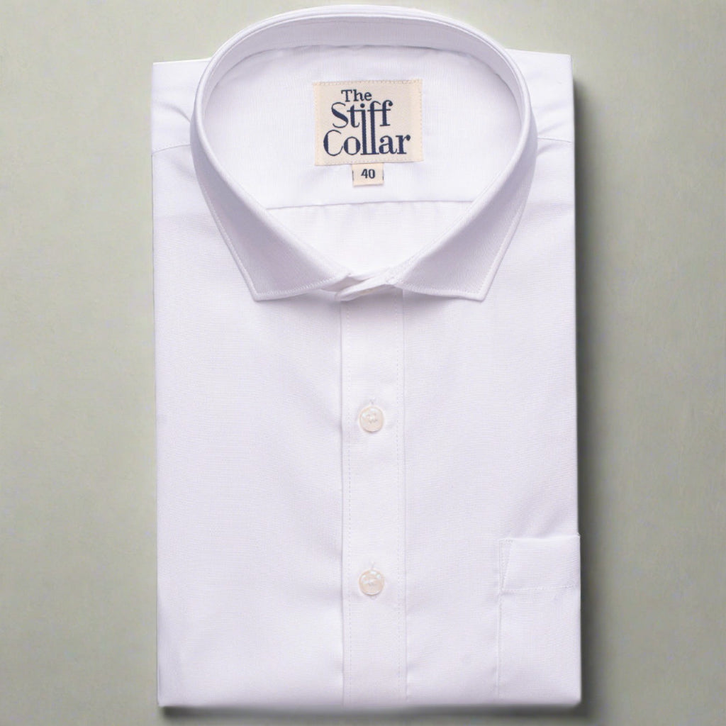 White Oxford Half Sleeves Cotton Shirt
