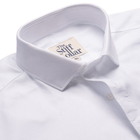 India Formal White Oxford Mandarin Collar Cotton Shirt