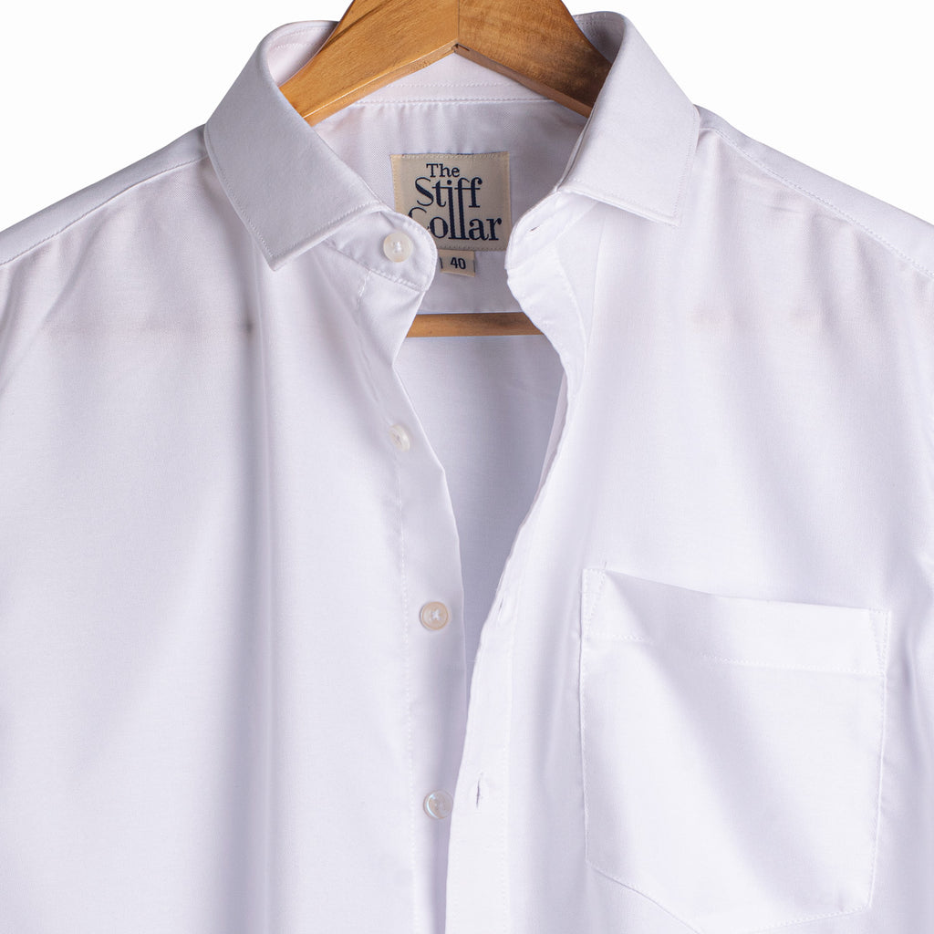 white dobby cotton shirt 