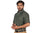 Forest Green Print Half Sleeves Shirt