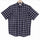 Space Navy Tartan Checks Half Sleeves Giza Cotton Shirt