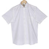 White Matte Dobby Half Sleeve Cotton Shirt