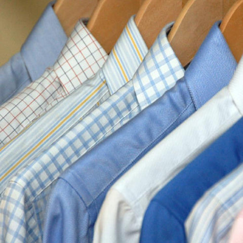 Sky Blue Pencil Stripes Button Down Non Iron Shirt