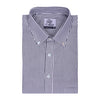 Navy Candy Stripe Button Down Cotton Shirt