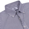 Navy Candy Stripe Button Down Cotton Shirt