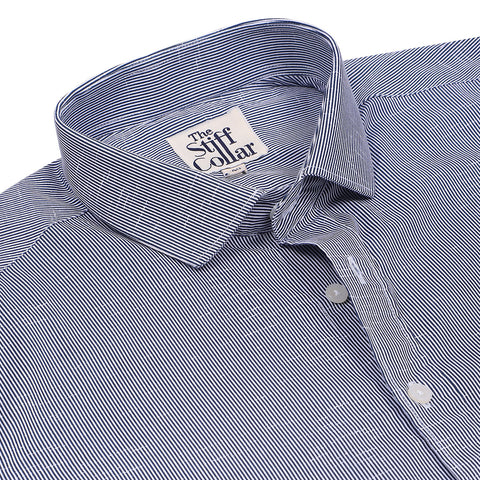 Bright Blue Dobby Wrinkle-free Regular Fit 2 Ply Giza Cotton Shirt