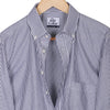Navy Candy Stripe Button Down Cotton Shirt