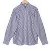 Navy Candy Stripe Button Down Cotton Shirt