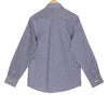 Grey Pencil Stripes Regular Fit Cotton Shirt