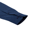 Premium Metallic Blue Melange Casual Mandarin Collar Shirt