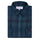 Wolf Navy Grey Check Overdyed Ball Wash Shirt