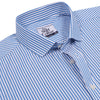 Azure Blue Candy Stripe Cotton Shirt