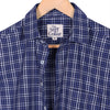 Navy Blue Half Sleeve Checks Regular Fit Shirt