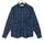 Wolf Navy Grey Check Overdyed Ball Wash Shirt