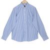 Azure Blue Candy Stripe Cotton Shirt