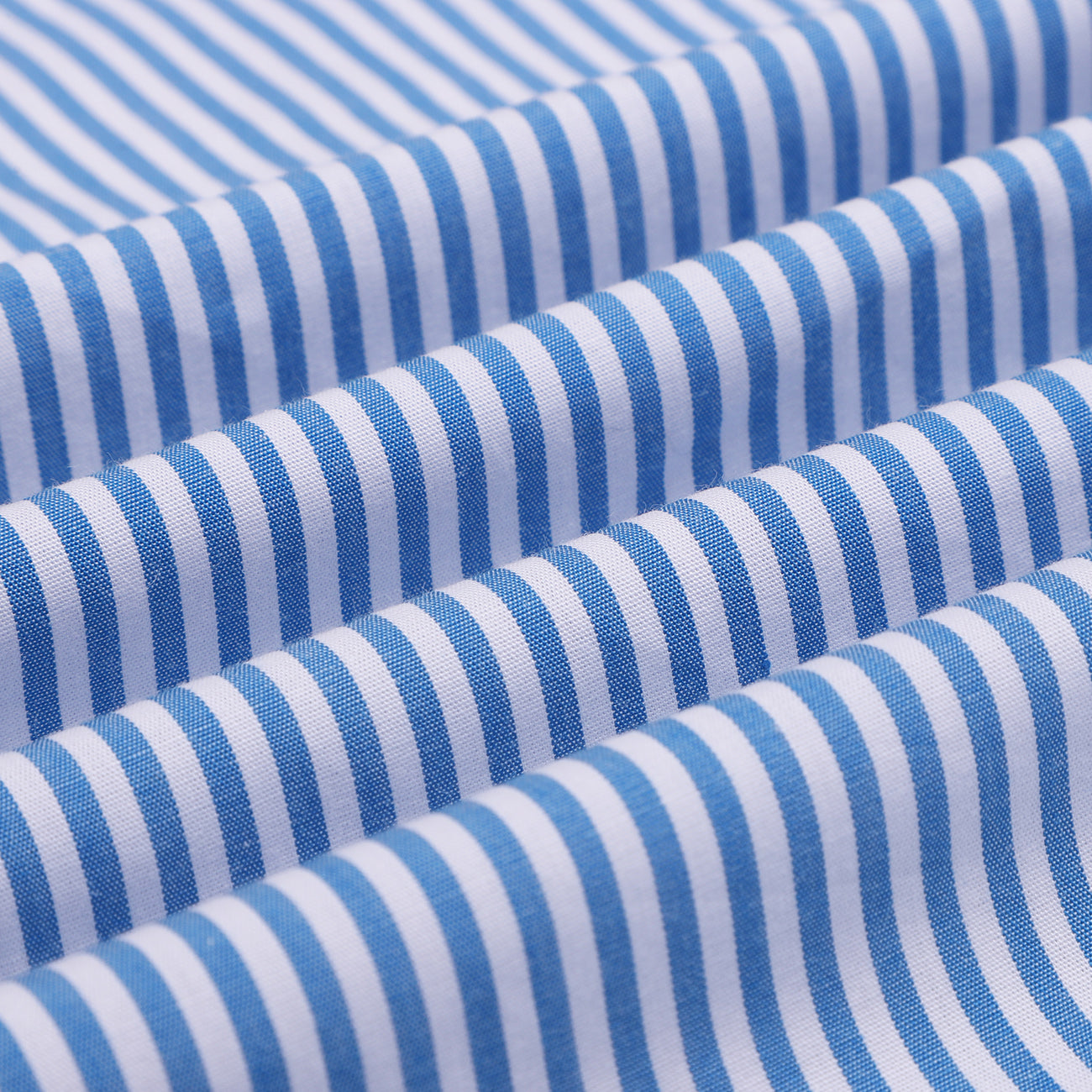 Azure Blue Candy Stripe Cotton Shirt