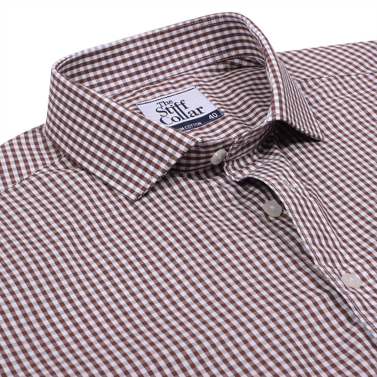 Brown Gingham Half Sleeves Cotton Shirt