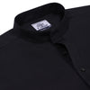 Coal Black Mandarin Collar Cotton Shirt