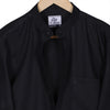 Coal Black Mandarin Collar Cotton Shirt