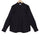 Coal Black Mandarin Collar Cotton Shirt