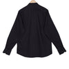 Coal Black Mandarin Collar Cotton Shirt