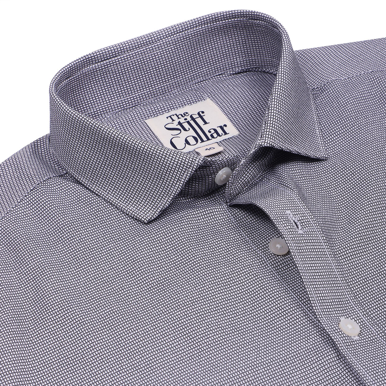 Silver Grey Dobby Non Iron Shirt