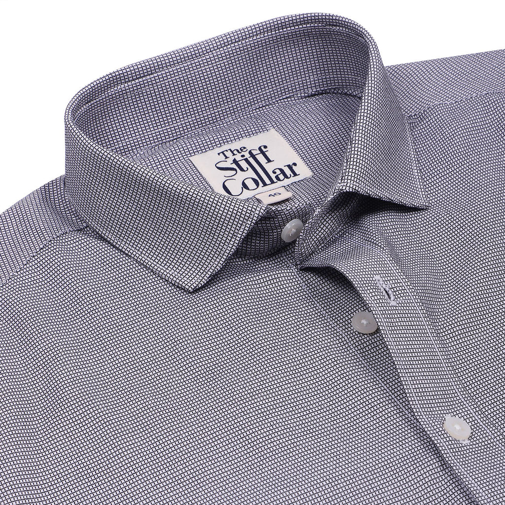 Silver Grey Dobby Non Iron Shirt