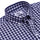 Luthai Navy Blue Button-Down Gingham Checks 2 Ply Giza Cotton Shirt