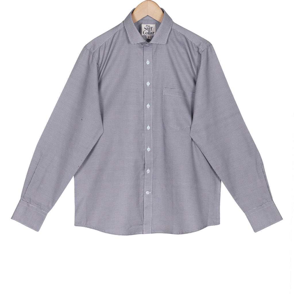 Silver Grey Dobby Non Iron Shirt
