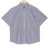Carbon Black Candy Stripes Half Sleeve Cotton Shirt