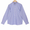 Luthai Splash Blue Houndstooth Grid Checks Button Down 2 Ply Giza Cotton Shirt