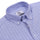 Luthai Splash Blue Houndstooth Grid Checks Button Down 2 Ply Giza Cotton Shirt