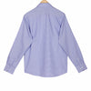 Luthai Splash Blue Houndstooth Grid Checks Button Down 2 Ply Giza Cotton Shirt