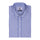Luthai Imperial Blue Bengal Stripes Half Sleeve 2 Ply Giza Cotton Shirt