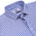 Luthai Imperial Blue Bengal Stripes Half Sleeve 2 Ply Giza Cotton Shirt