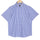 Luthai Imperial Blue Bengal Stripes Half Sleeve 2 Ply Giza Cotton Shirt