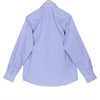 Luthai Oriental Blue Outlined Checks Button Down 2 Ply Giza Cotton Shirt