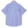 Luthai Imperial Blue Bengal Stripes Half Sleeve 2 Ply Giza Cotton Shirt