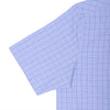 Luthai Capetown Blue Glen Plaid Checks Half Sleeve 2 Ply Giza Cotton Shirt