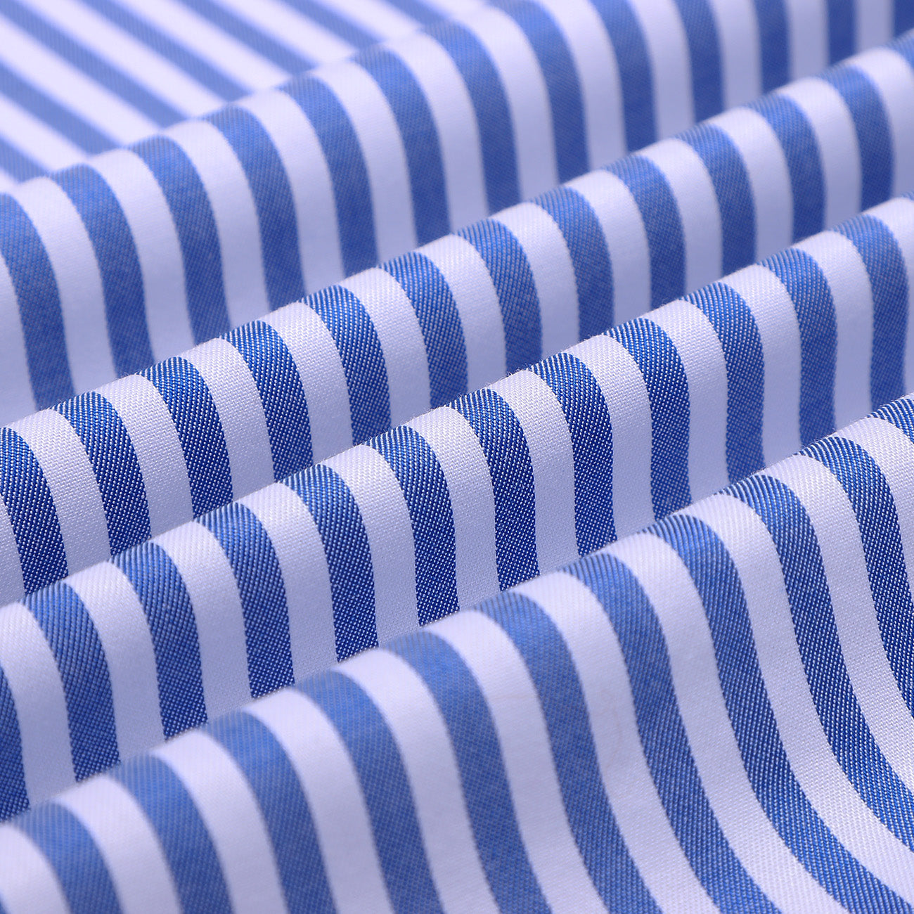 Luthai Imperial Blue Bengal Stripes Half Sleeve 2 Ply Giza Cotton Shirt