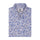 Summer Blue Cotton Linen Floral Print Half Sleeves Shirt