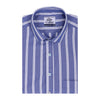 Aegean Blue Downing Stripes Half Sleeves Non Iron Shirt