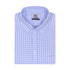 Luthai Morning Sky Gingham Checks Button Down 2 Ply Giza Cotton Shirt