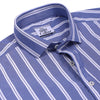 Aegean Blue Downing Stripes Half Sleeves Non Iron Shirt