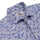 Summer Blue Cotton Linen Floral Print Half Sleeves Shirt