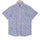 Summer Blue Cotton Linen Floral Print Half Sleeves Shirt