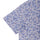 Summer Blue Cotton Linen Floral Print Half Sleeves Shirt