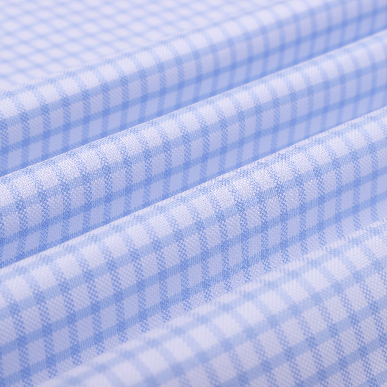 Luthai Aqua Sea Checks Button Down 2 Ply Giza Cotton Shirt
