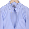 Luthai Blue Glory Dobby Texture Checks Button Down 2 Ply Giza Cotton Shirt